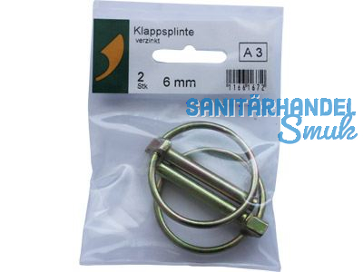 SBV-Klappsplinte verzinkt 6,0 mm A 2 Stk