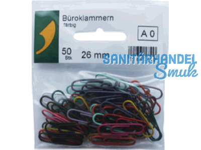 SBV-Broklammern farbig 26 mm A 50 Stk