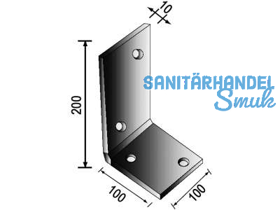 Pfostentrger - Montagewinkel 200 x 100 x 100 x 10 15720.0000