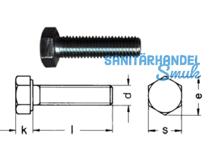 RESS Sechskantschraube Geomet ML-Black DIN 933/8.8 M 8 x 25