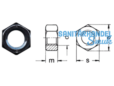 RESS Mutter Geomet ML-Black DIN 934/8 M 10