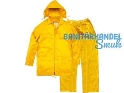 Regenset gelb Gr.L Jacke+Hose Polyester, mit PVC beschichtet EN400