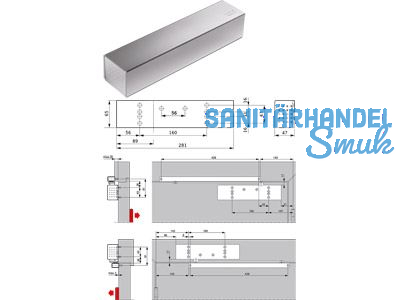 Trschliesser Dorma TS 92-G EN 2-4 silber, Bandgegenseite o. Gleitschiene