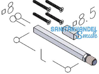 Befestigungsset EST fr Kn/Dr 8,5 mm TS 66-75 mm