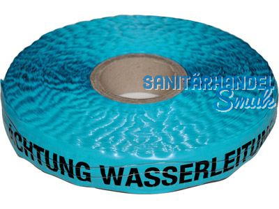 Ortungsband (Rll.= 250 m) mit Edelstahldraht - Achtung Wasserleitung\