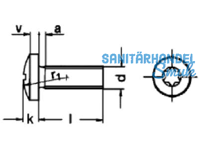 Linsenschraube A2 DIN 7985 M 5 x 16 Torx 25