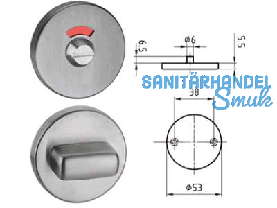 Schlsselrosette 5324.4 WC flach 5,5 mm Edelstahl 401706