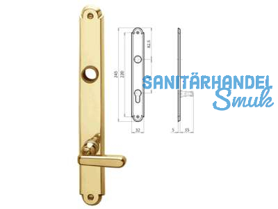 Langschild WC 90 mm innen / M 7 mm, mit WC-Olive, ohne Befestigungsschrauben