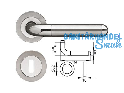 Drcker/Rosetten Lignano Steel ER35 PZ 73 Edelstahl poliert/matt