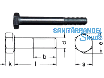 RESS Sechskantschraube Geomet ML-Black DIN 931/8.8 M 12 x 140