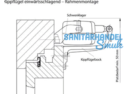 Rahmenbefestigung Kippflg. einwrts K30 K-18157-00-0-1