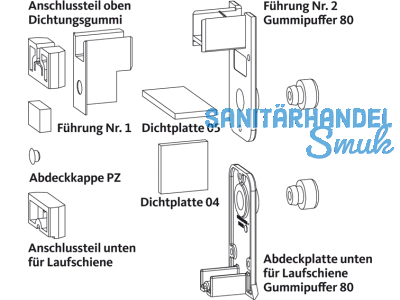 Zubehrbeutel Fhrung GU P1786 fr Laufschiene 5 schwarz K-17873-05-0-6