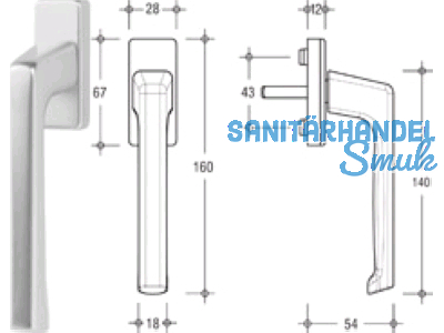 Drehgriff Dirigent F, EV1/grau 6-28072-29-0-11