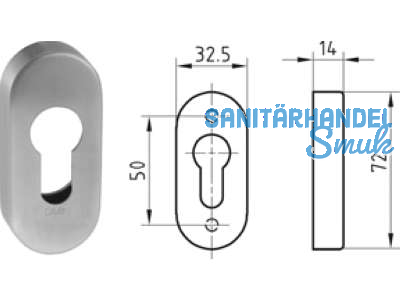 Blindrosette 5310.0 Edelstahl 400465