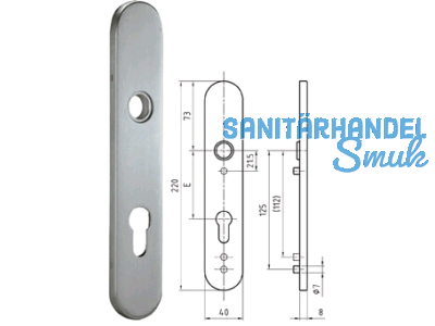 Langschild 5347C.3_21.GL.LM88 PZ Edelstahl 400934