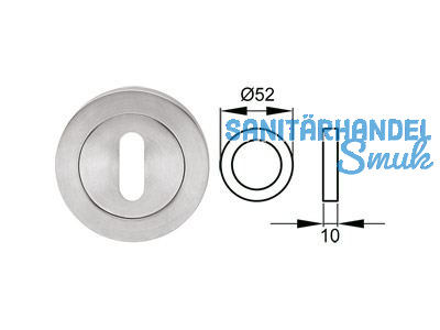 Schlsselrosette BB EZ 1332-BB 71 Edelstahl matt