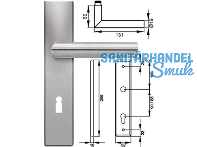 Drcker/Langschild Rhodos RLE 28 WC Edelstahl matt