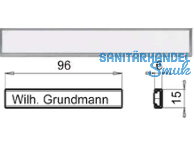 Namensleiste WG 589 zu 1791R/1791RT 96 x 15 mm