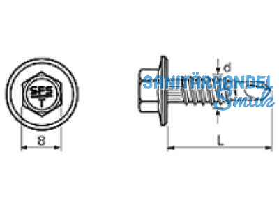 SFS-Bohrbefestiger SL2 - H15 - 6,3 x 20