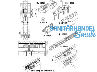 Grundkarton Hawa 80/Z mit SoftMove Dmpfeinzug 23087