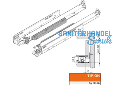 MOVENTO Fhrung 760H mit TIP-ON 40 kg NL = 320 760H3200T 326.498.6