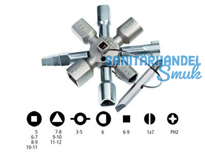 Schalterschrankschlssel TwinKey 95 mm Knipex 00 11 01