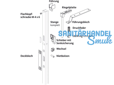 Verriegelung GU Schema G fr P 740 K-17737-00-0-1