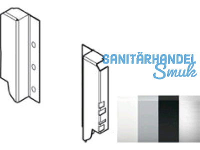 Tandembox Rckwandhalter Set Z30B000S Hhe B RAL 9006 grau f. 1. Rel. 1071721