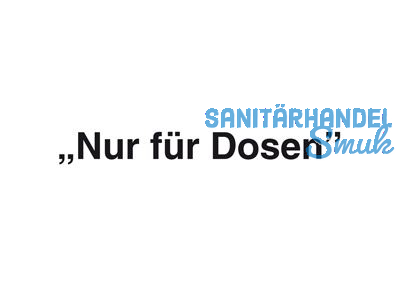 Aufkleber mit Aufdruck zu Mllbehlter \NUR FR DOSEN\ wei/schwarz (300x120mm)