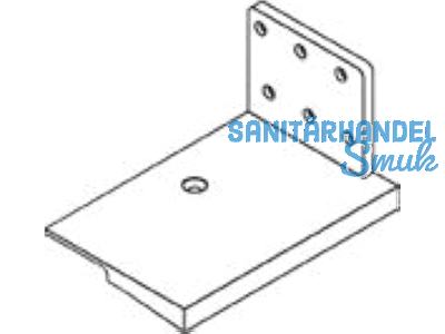 Schwellenhalter universal ohne Radius 80 - 100 mm grau