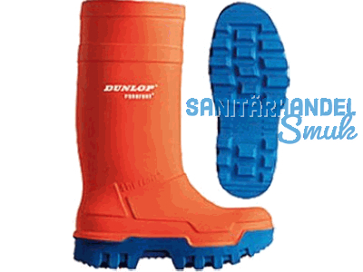 Winterstiefel Purofort THERMO BAU S5 Schaft orange Sohle blau Gr.42 SIZE8