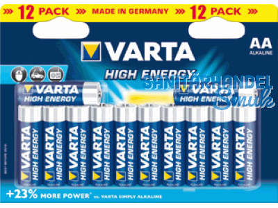 Varta-Mignonzelle Alkali 4906 AA LR6 (Sb=12 Stk.) blau