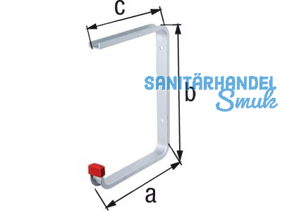 Deckenhaken abgewinkelt 165x220x175 mm 15 kg U-Profil Aluminium