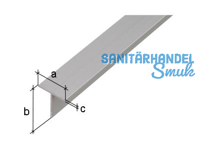 T-Profil Aluminium 1000x15x15x1,5mm eloxiert, 15x15x1,5mm, 473112