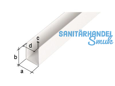 U-Profil Kunststoff 1000x10x10x1,0mm weiss, 484507