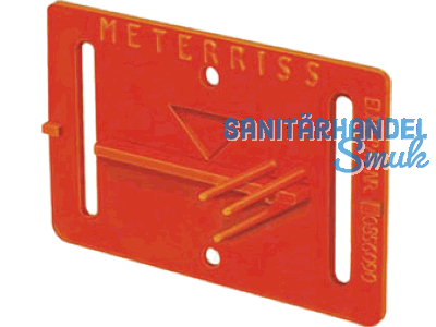 Meterriss - Plaketten f.Baustellen und Betonbaustellen in ROT 80 x 50 m. Pinsel