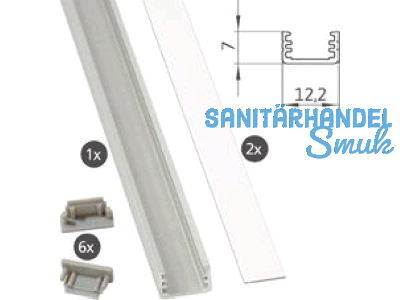 LED-Alu-Profil MINI Set 1, L=2000x12,2mm SL-PROF-MINI-001