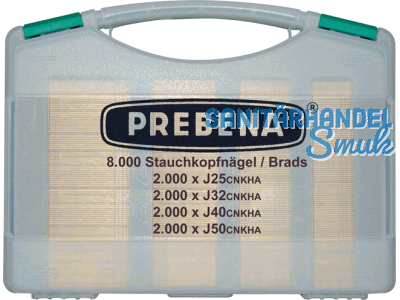 Stauchkopfngel-J-Box gefllt Prebena: je 2000 Stk.(J25,J32,J40,J50 CNKHA)