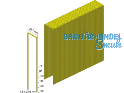 Heftklammern Prebena rostfrei WP120CRFHA Karton zu 1450 Stk.