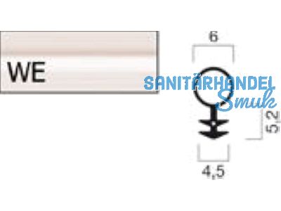 Schlauchdichtung Goll SF9010-WE weiss, VPE 200 lfm