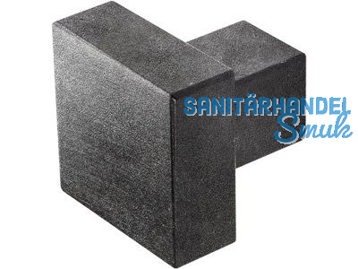 Mbelknopf 20x20 mm eckig schwarz passiviert