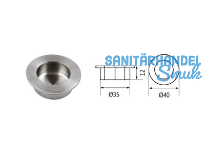 Muschelgriff 2292-40N1  40mm Edelstahl