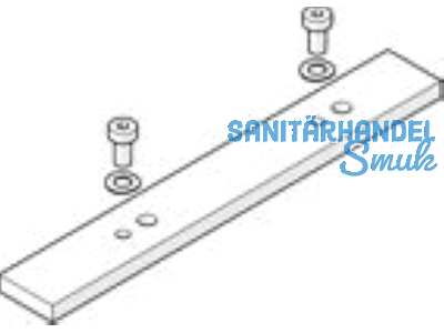 Verbindungsplatte Hawa zu Laufschiene gebohrt farblos eloxiert 24321