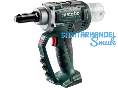 Metabo Akku-Blindnietpistole NP18LTX BL 5.0 in MetaLoc-Koffer Pick Mix