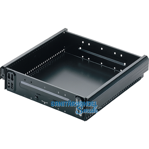 HETTICH SYSTEMA TOP 2000 Stahlschubkasten, EB 392 mm, schwarz