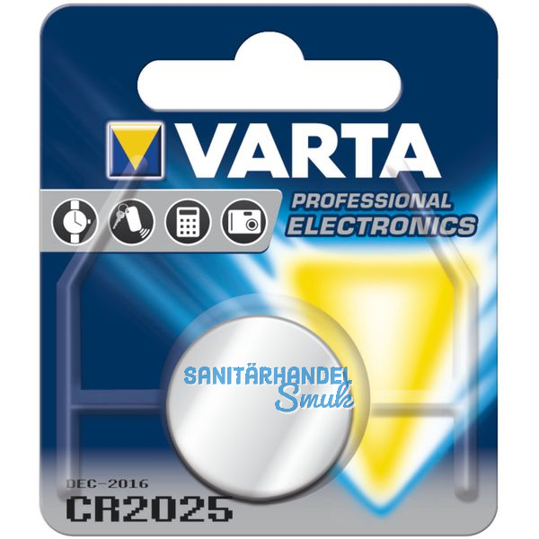 VARTA Batterie Knopfzelle CR 2025 3 Volt (1St)