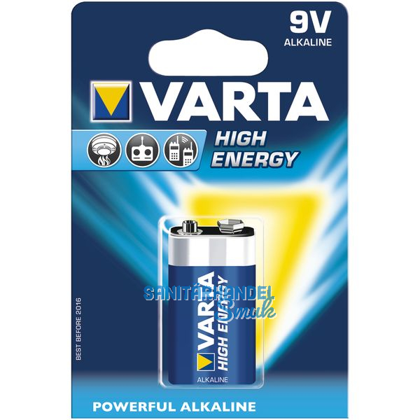 VARTA Batterie High-Energy 6LR61 9V (1 St)