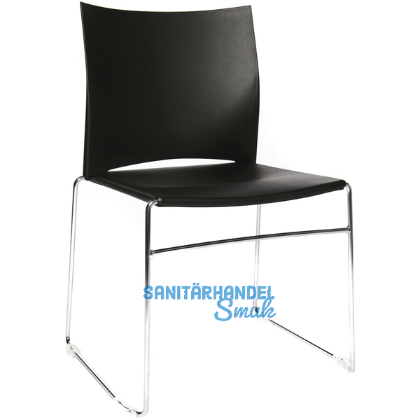 TOPSTAR Web-Chair Besucherstuhl, Sitz/ Rckenlehne KS schwarz, Gestell verchr.