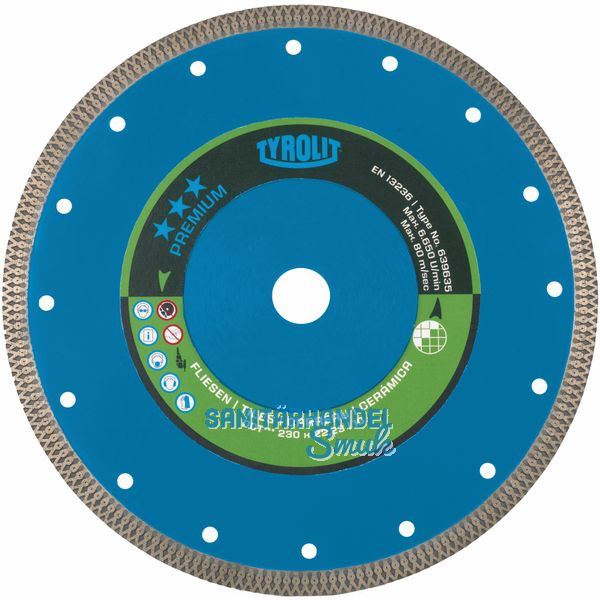 TYROLIT Diamant-Trennscheibe DCT***115 x 1,2/10 x 22,2 mm fr Fliesen