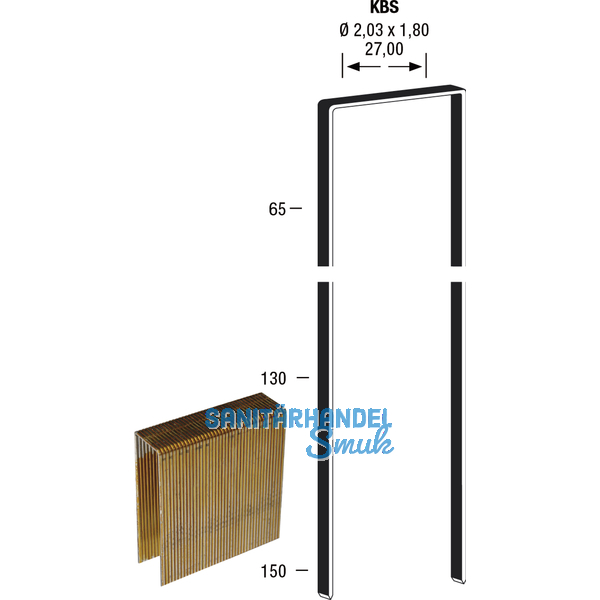 Klammern KBS-A2 Lnge 75 mm (2160 St)